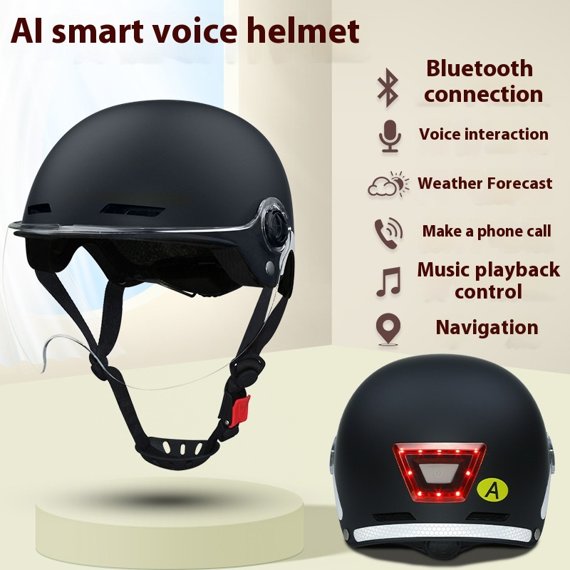 Voice-Activated Bluetooth Accessible Phone Warning Light Helmet