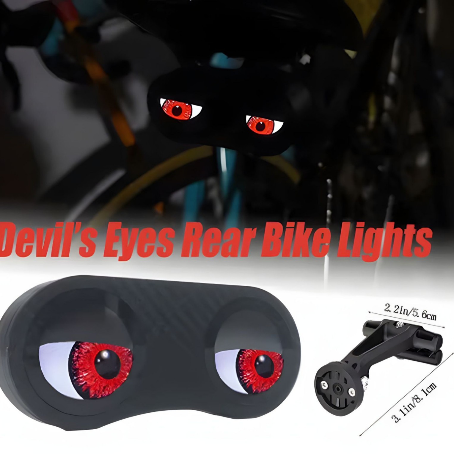 App-Controlled Devil Eye Light for Bicycle & Motorcycle - Single & Double Screen Decoration
