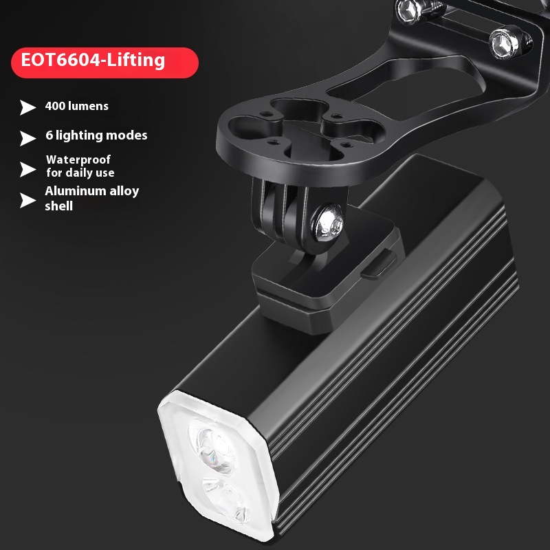 Mountain Bike Night Riding Lights - Adjustable Aluminum Alloy Lumen TPYE-C for Distant and Close Visibility