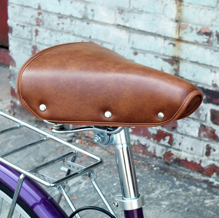 Vintage-Style PU Leather Bicycle Seat Cushion for Comfort and Style