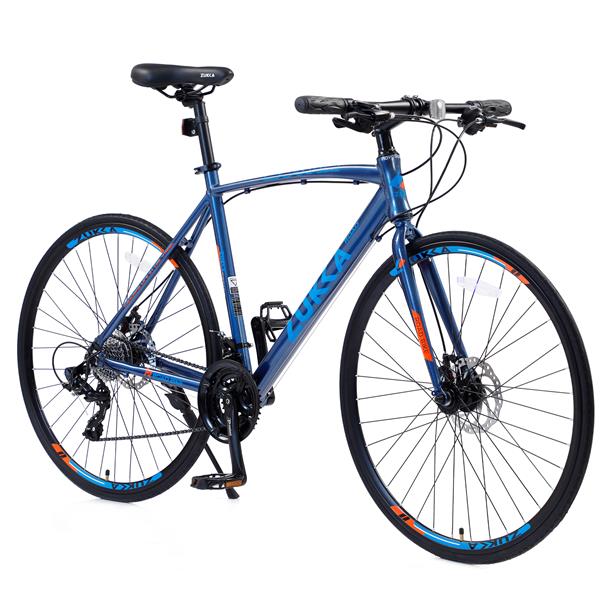 24-Speed Hybrid Bicycle with Disc Brakes - 700C Road Bike for Men & Women, Perfect City Commuter