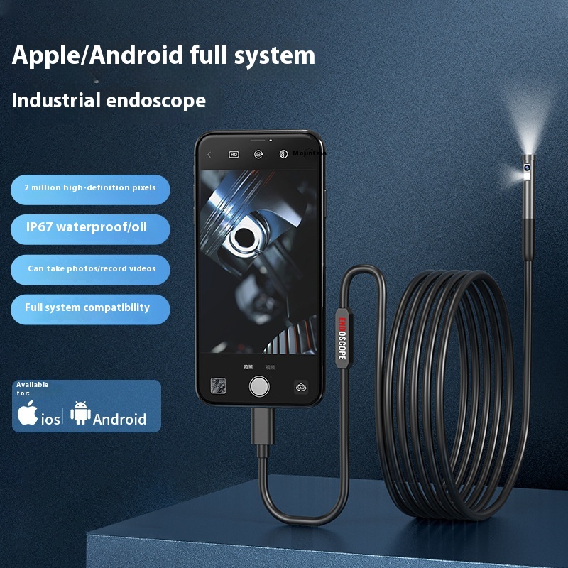 Three-in-One Mobile Phone Pipe Endoscope with Single Dual Lens HD Type-C Connection