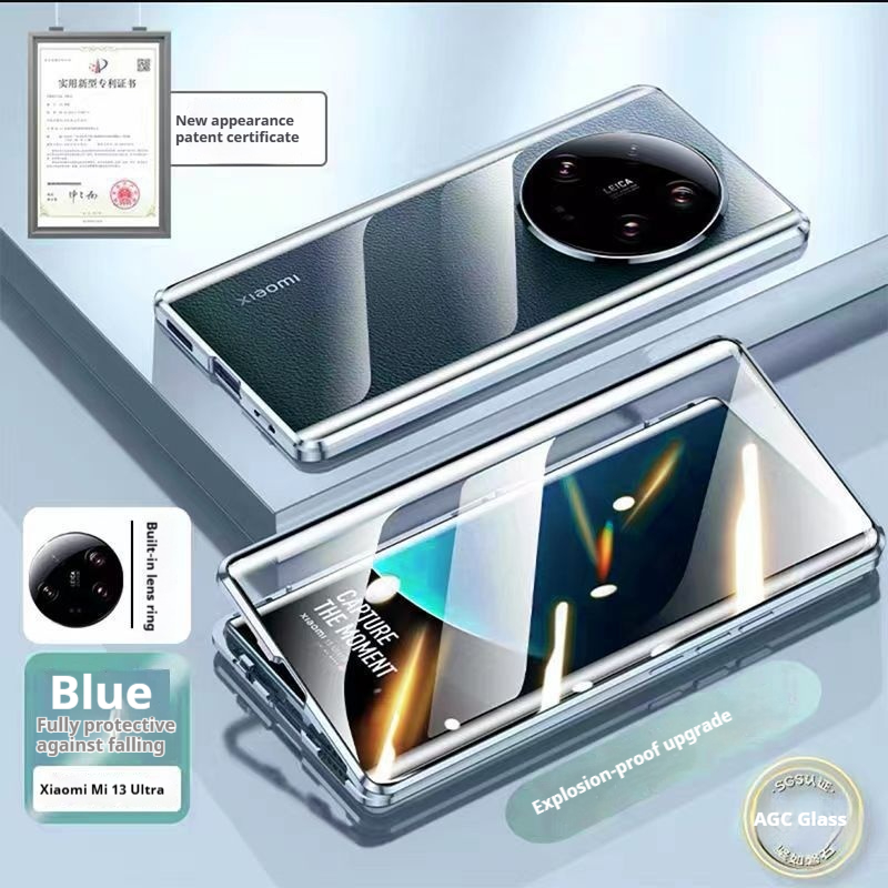 Magnetic King Phone Case - Double-Sided Glass with Metal Drop Protection