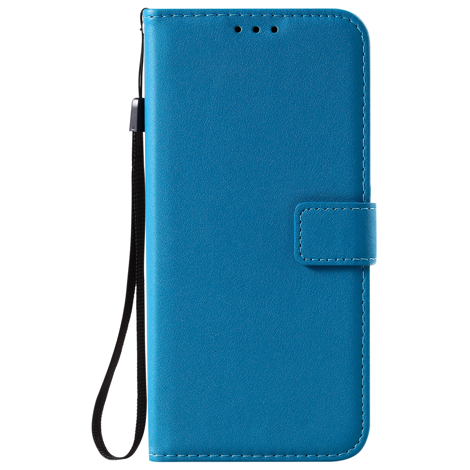 Premium Solid Color Leather Flip Card Holder Phone Case for Business Use