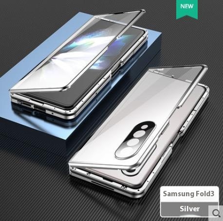 Magnetic Suction Folding Screen Fully Wrapped Glass Phone Case