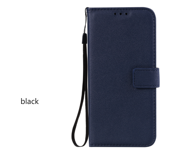 Sleek Solid Color Business Leather Flip Card Holder Phone Case for Professionals