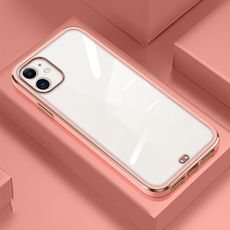 Transparent Soft Case with Plating - Straight Edge Protective Sleeve