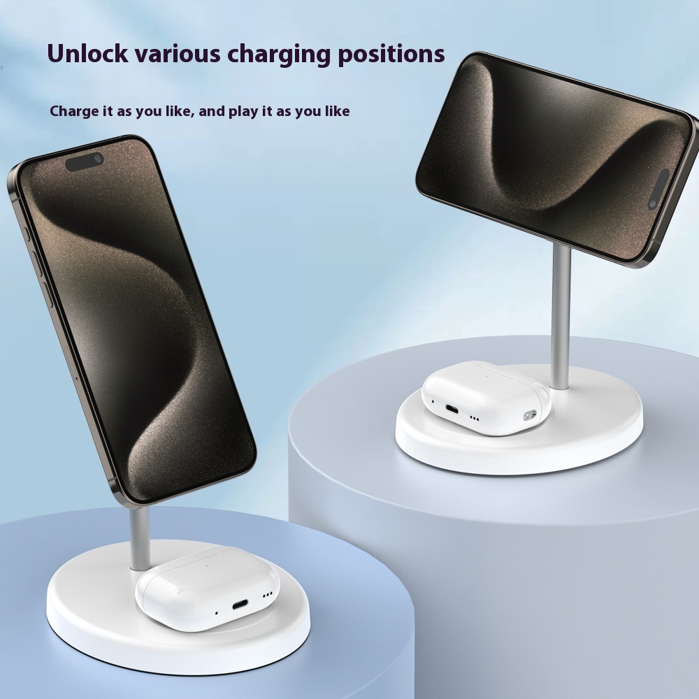 Versatile Rotatable Three-in-One Wireless Charger for All Devices