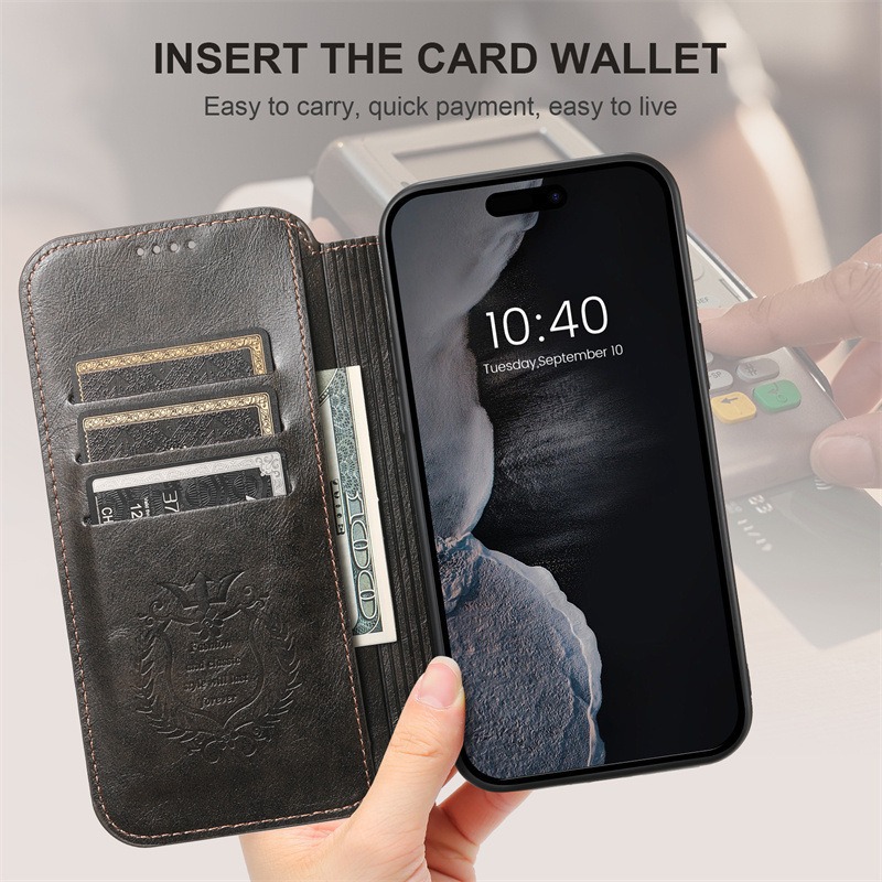 Magnetic Wireless Charger Phone Case with Card Holster for Ultimate Convenience