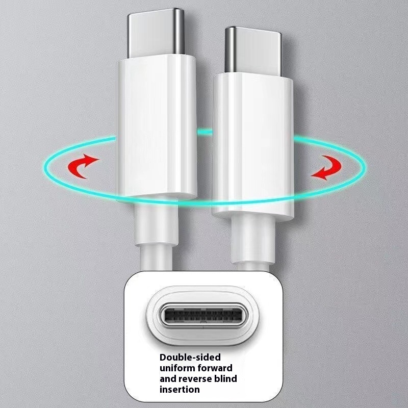 60W Dual Type-C Fast Charging Data Cable for Quick Connectivity