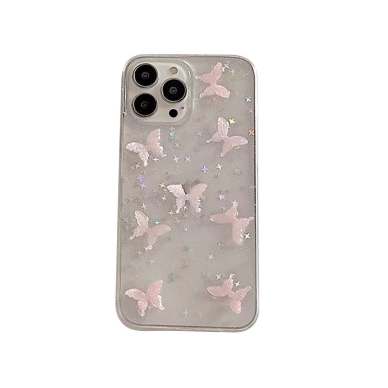 Ins Style Butterfly Sequins XINGX Phone Case - Trendy & Eye-Catching Design