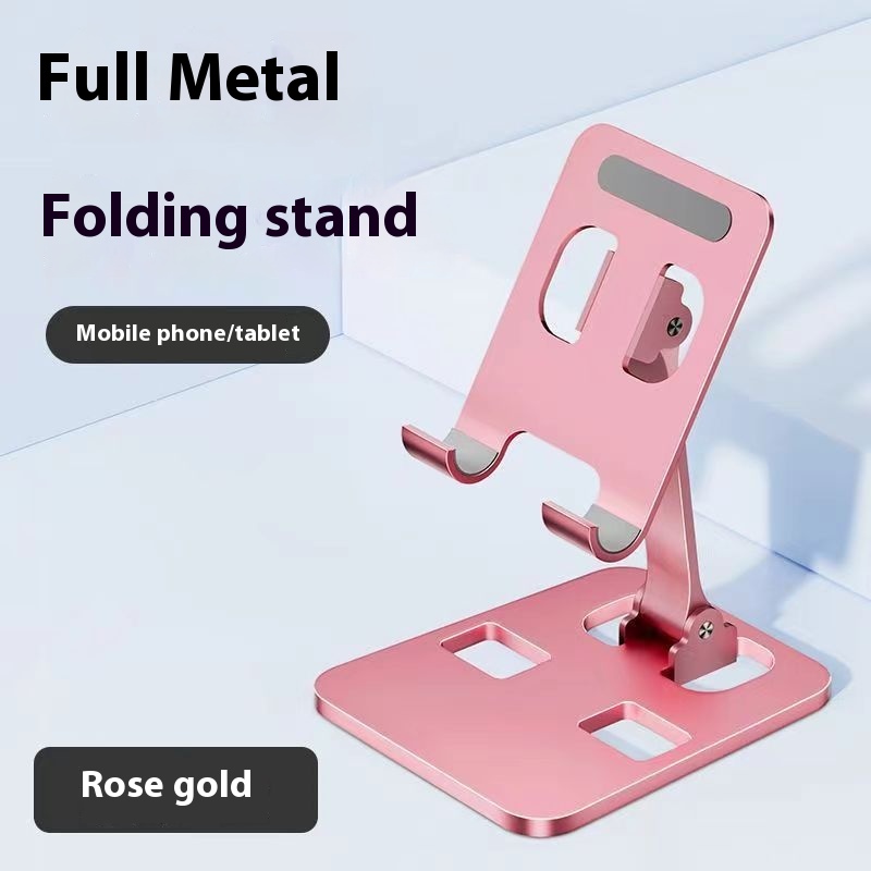 Desktop Folding Multi-Angle Adjustable Full Alloy Phone Holder for Ultimate Convenience