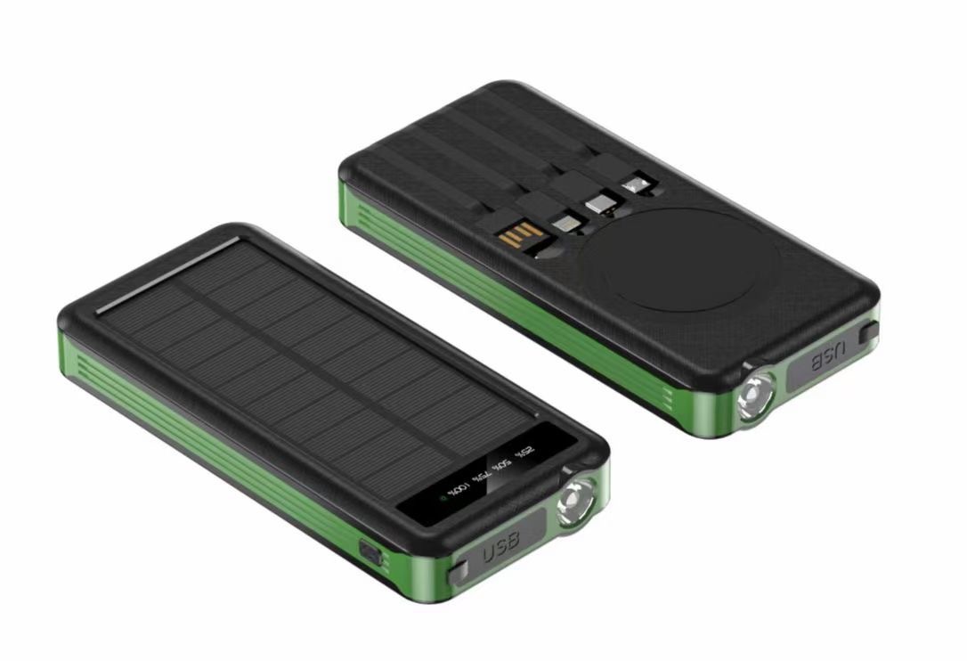 Portable Waterproof Solar Charging Unit with Cable for On-the-Go Power