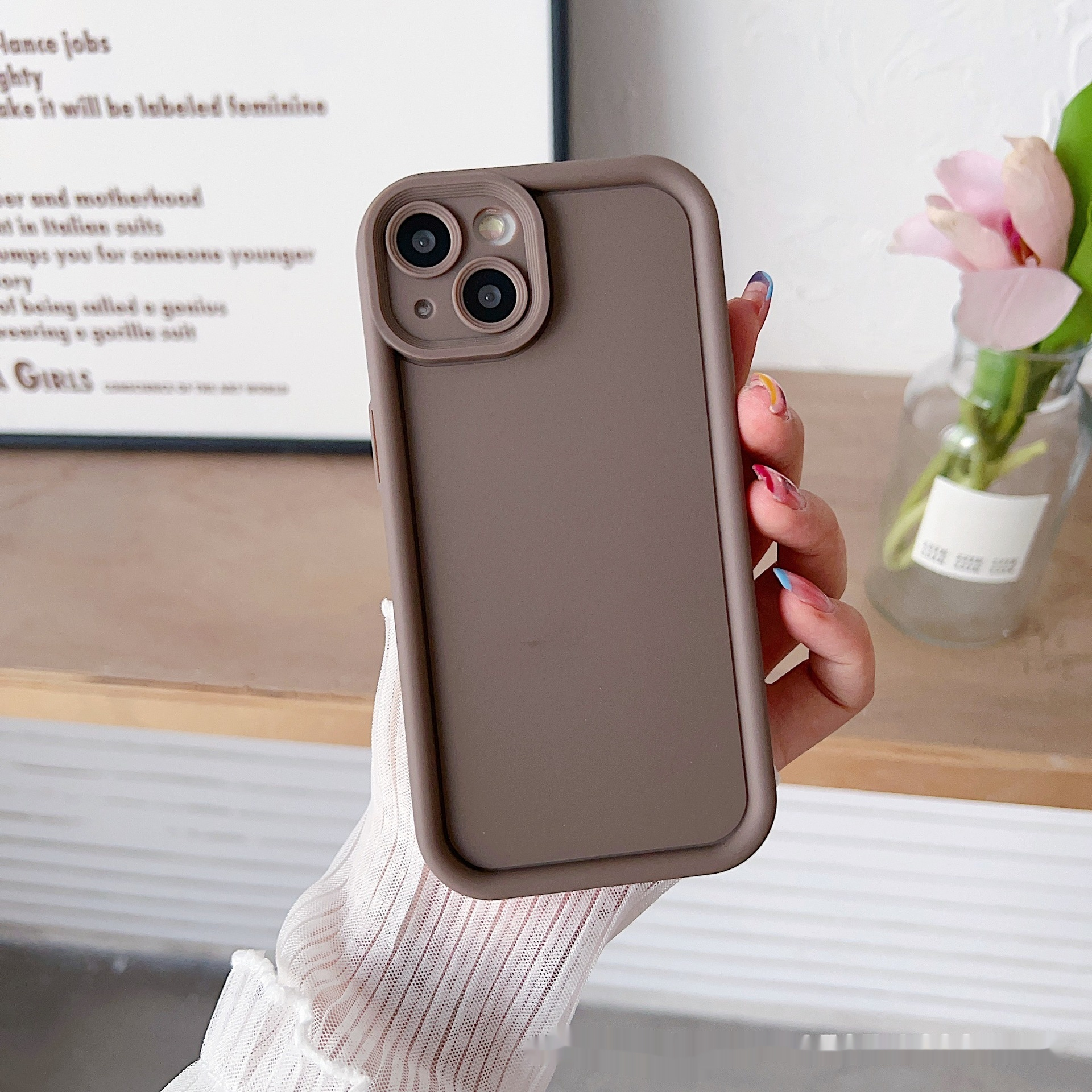 Sleek Solid Color Casual Frosted Phone Case for Stylish Protection