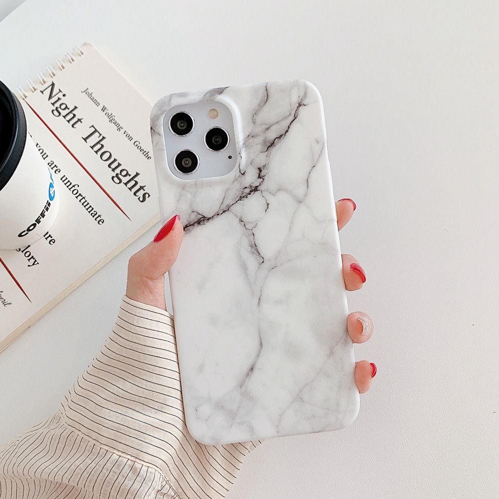 Classic Marble Phone Case - Soft Shell Design with Anti-Fall Protection