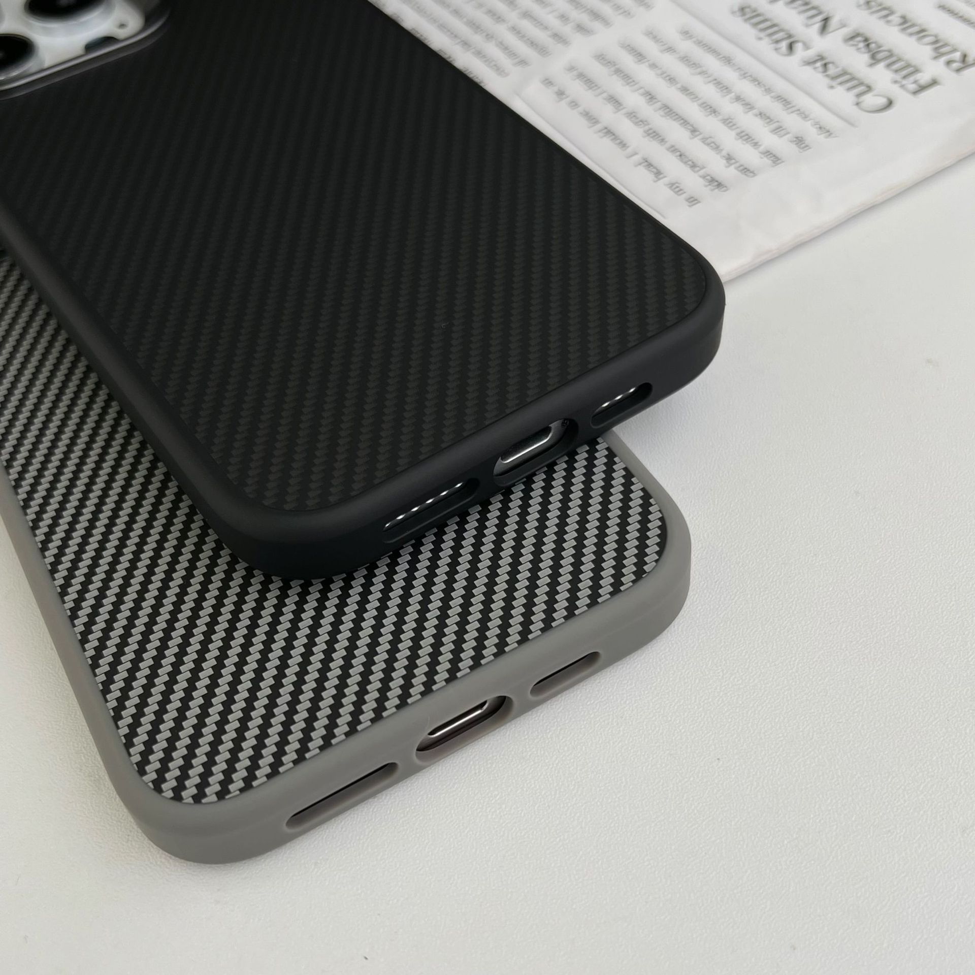 Carbon Fiber Texture Magnetic Shockproof Frosted Hard Phone Case