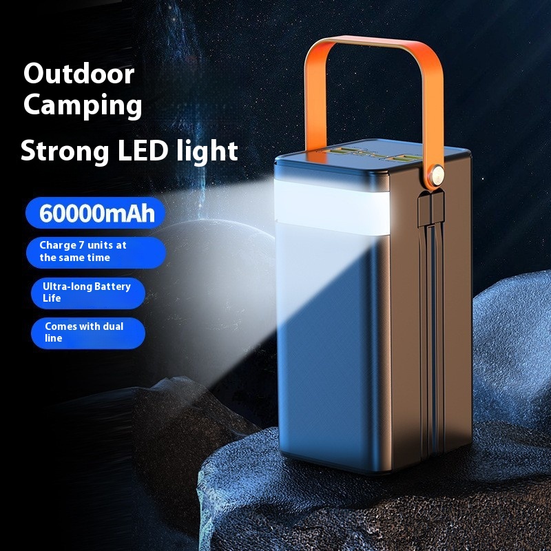 Large Capacity Super Fast Camping Power Bank with Cable for Ultimate Convenience