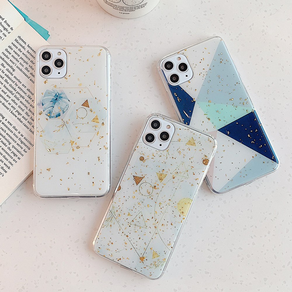 Stylish Geometric Color Matching Cell Phone Case for Trendy Protection