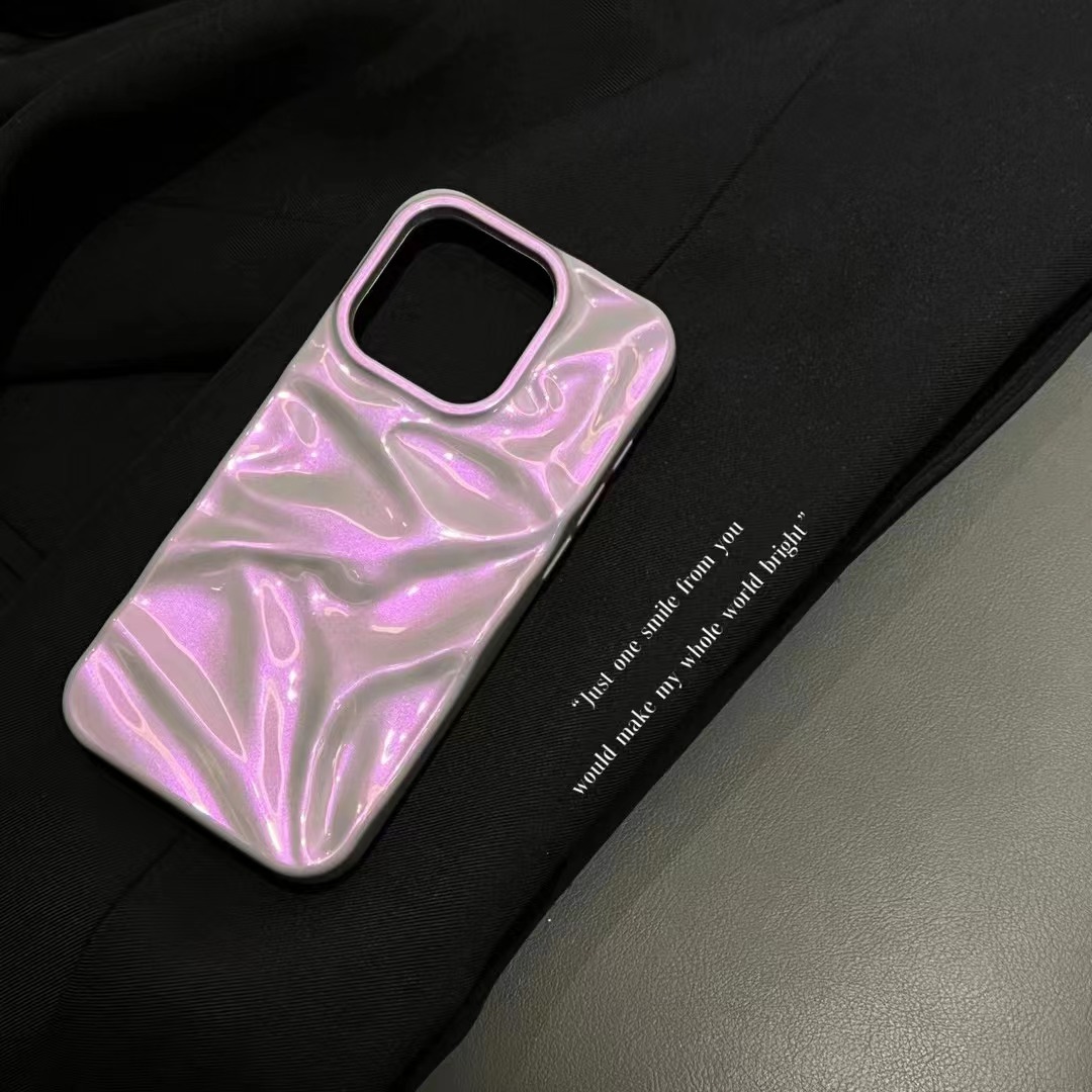 Vibrant Purple Water Ripple 3D Phone Case – Eye-Catching Design