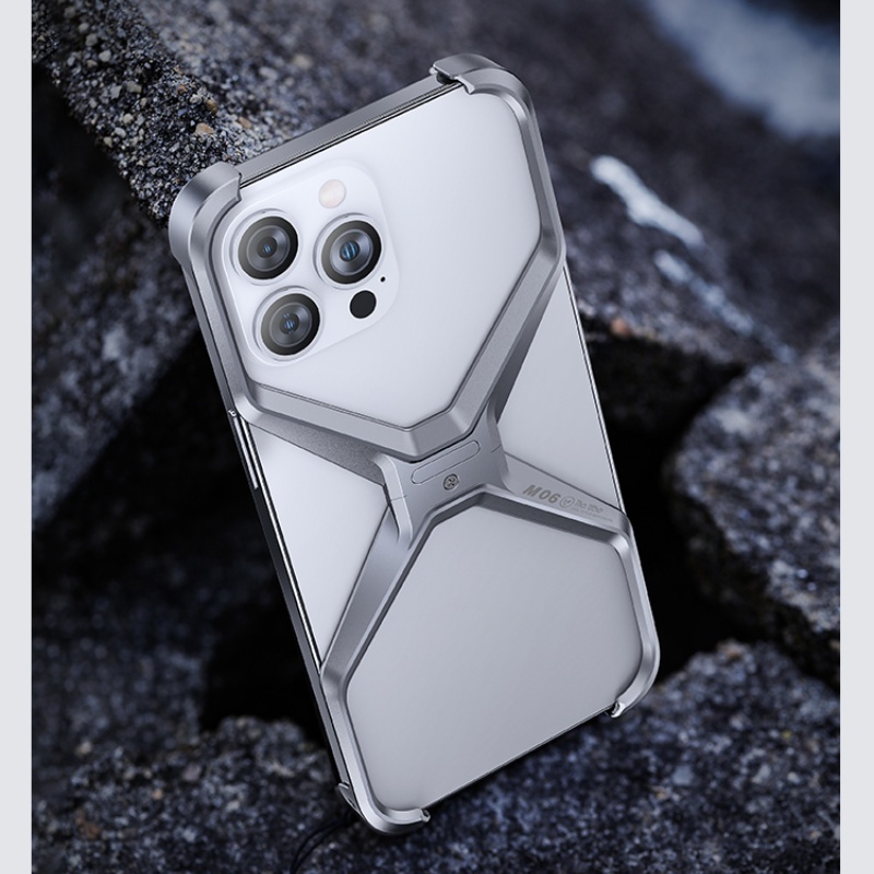 Aluminum Alloy Case - Stylish Hollow-out Frameless Heat Dissipating Phone Shell