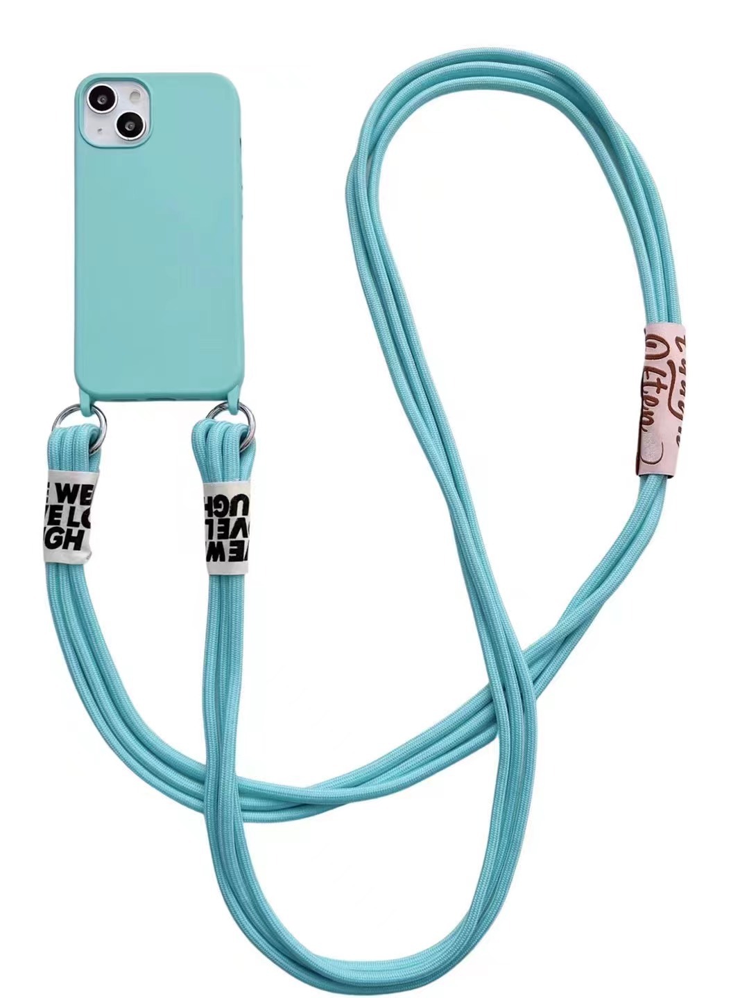 Long Diagonal Strap Liquid Silicone Phone Case - Stylish & Durable Protection