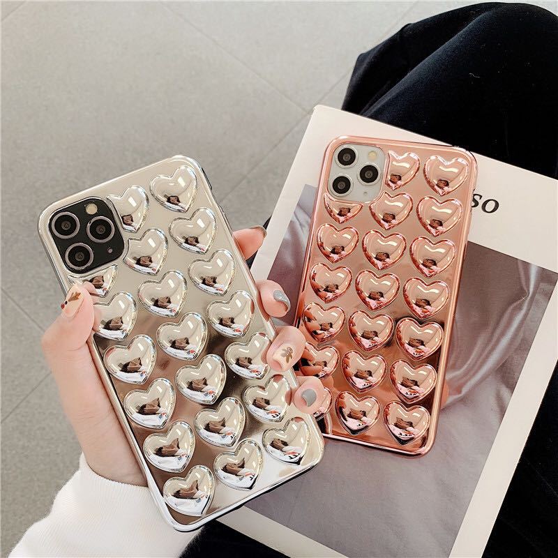 Adorable 3D Love Phone Case with Electroplating Finish