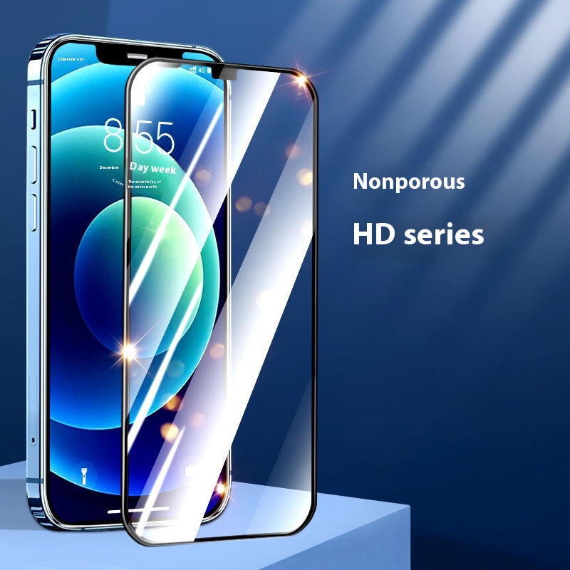 Compatible with 14 HD Tempered Film & 15 Non-hole Dustproof iPhone 12 Pro Full Screen Xs Max Film