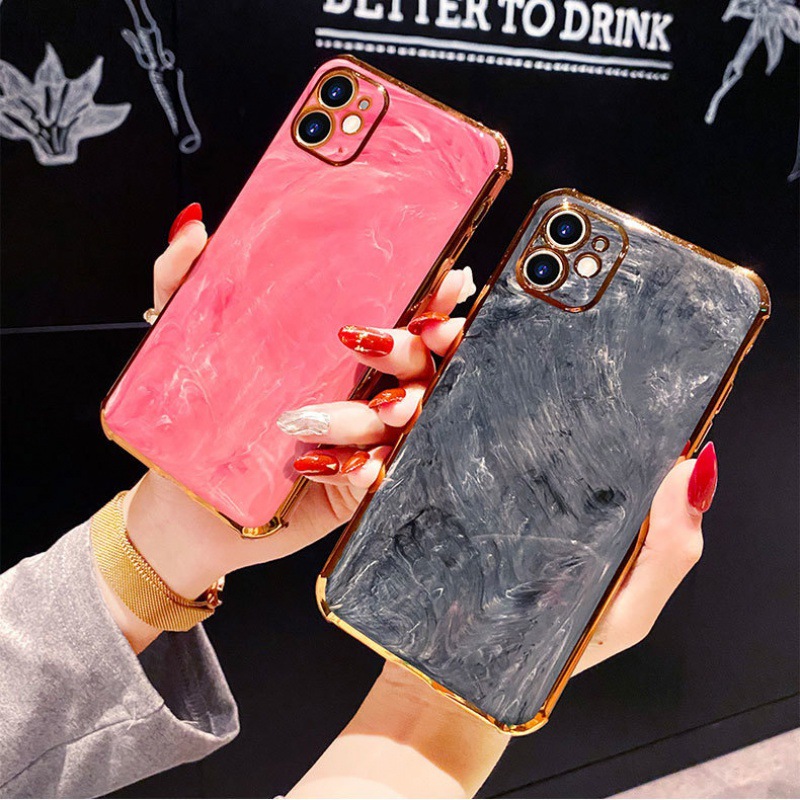 Elegant Marble Plating Case for Apple 11 Pro Max Mobile Phone