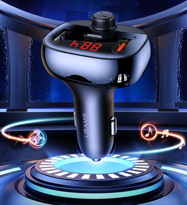 Bluetooth Car Receiver with Hands-Free Functionality & Cigarette Lighter Adapter