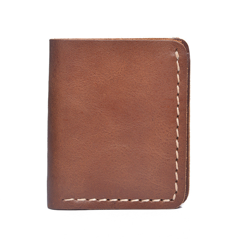 Stylish Vintage Crazy Horse Leather Short Wallet - Timeless Design & Durability