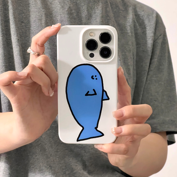 Cream Crab Whale Phone Case - Perfect Fit for Your Device!