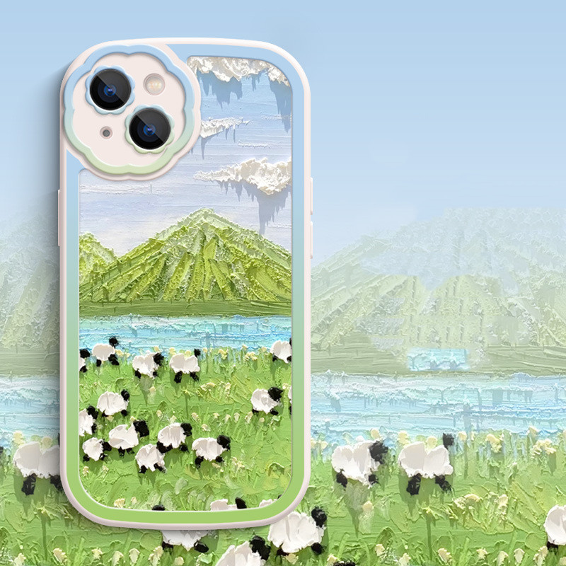 Vibrant Oil Painting Flower Mobile Phone Protective Case - Stylish & Durable