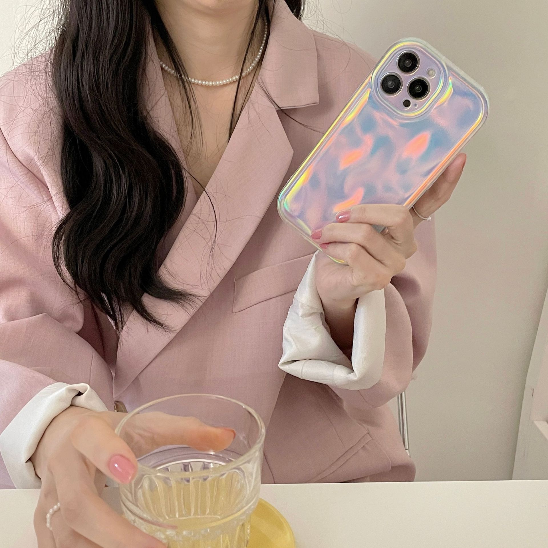 Matte Laser Mobile Phone Case for 14 Pro Max - Stylish Protection