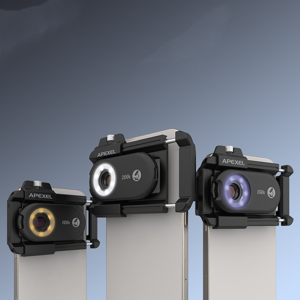 Portable Mobile Phone Microscope with Purple Light - Enhance Your Viewing Experience