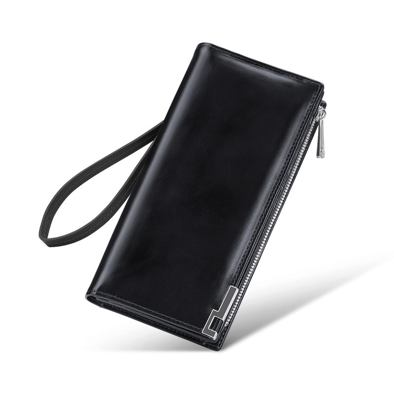 Large Capacity Cowhide Wallet - Stylish Cash Bag for Everyday Use