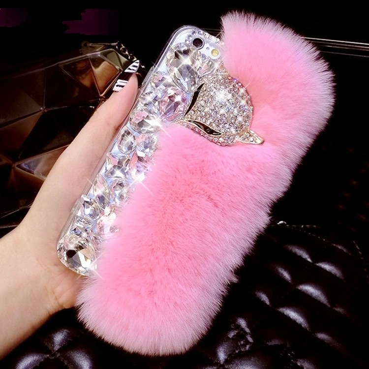 Diamond Plush Phone Case - Stylish Protective Cover for Your Device