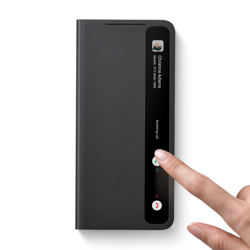 Samsung S21 Ultra Original Mirror Flip Cover Case with Spen Stylus - Silicone Protective Design