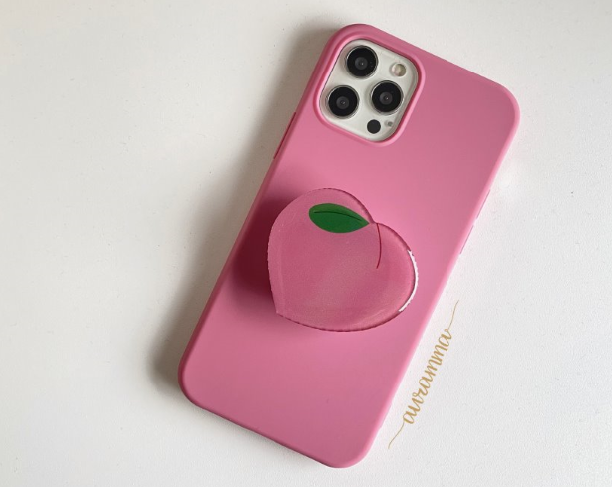 Peach Stand for Mobile Phone Case - Stylish & Functional Accessory