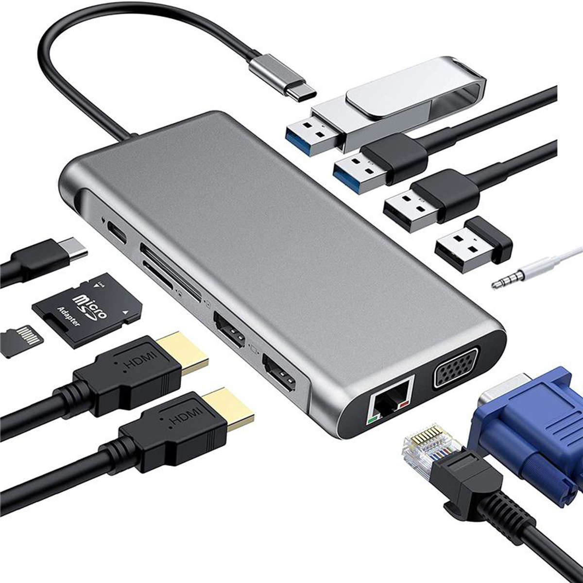 Versatile Twelve-In-One Notebook Docking Station for Ultimate Connectivity