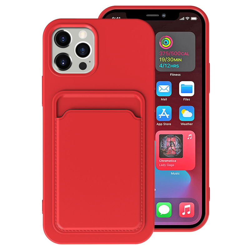 Apple-Compatible Cross Border Frosted Card Case for iPhone 12 & XR - TPU Soft Shell E-Commerce