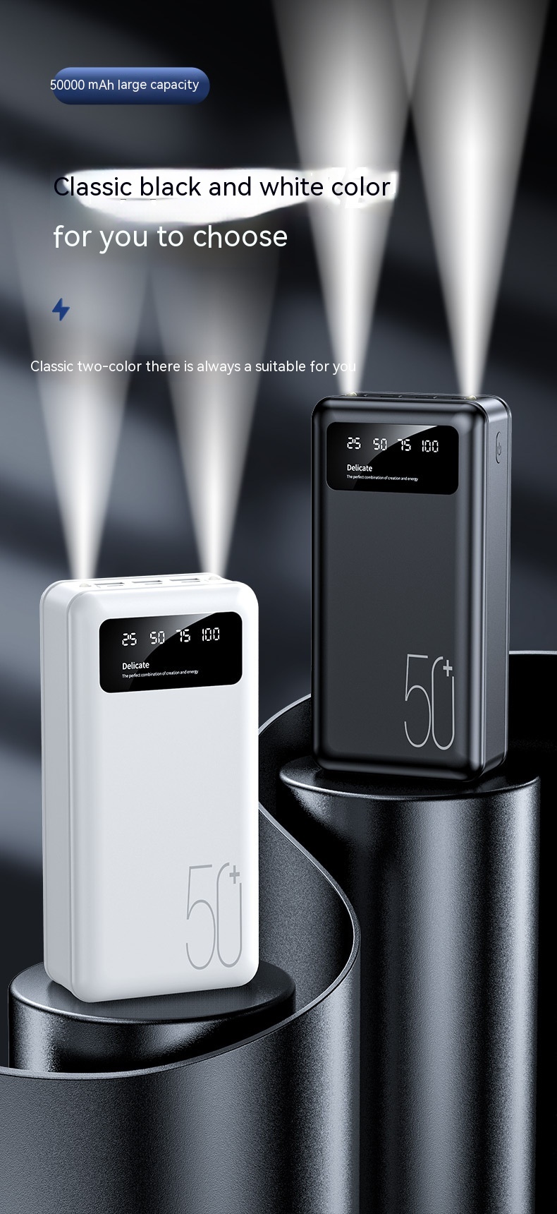 Universal Large Capacity Power Bank for Camping - Mobile & Reliable