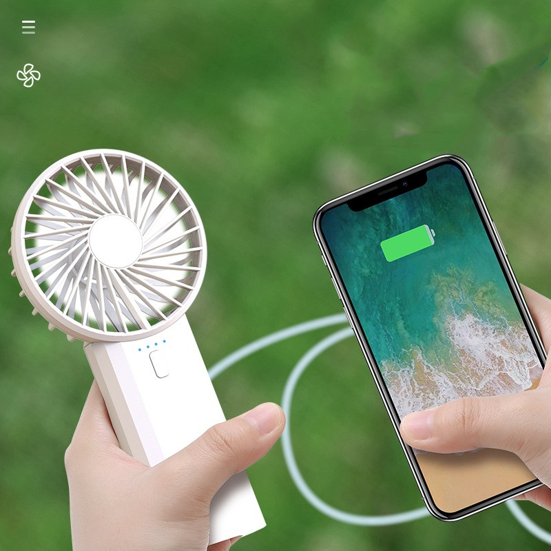 Portable Multi-Function Fan for Students - Handheld USB Charging Fan with Double Fan Blade Design