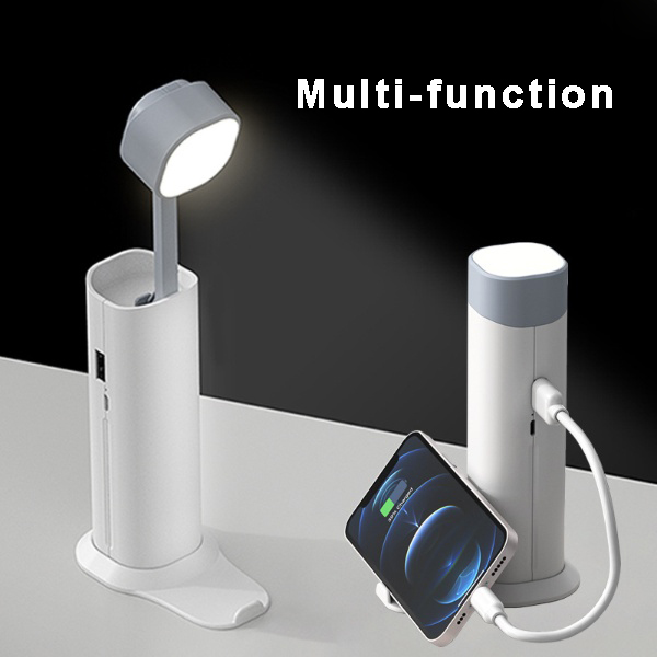 Versatile Multi-function Desk Lamp and Portable Rechargeable Flashlight for Home and Bedroom Use