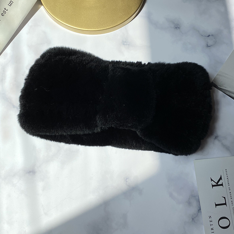 Winter Plush Fur Scarf - All-Match Elastic Net Hair Band for Warmth and Style