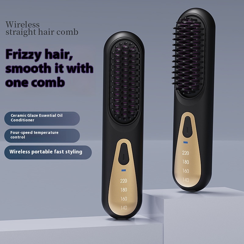 Anion Straight Comb 2-in-1 Lazy Hair Curler for Effortless Styling