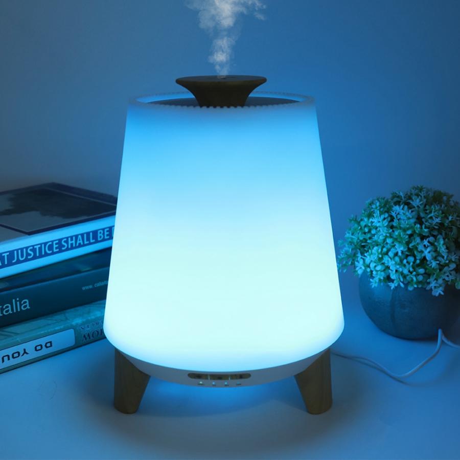 Remote-Controlled Wood Grain Aromatherapy Diffuser for Relaxation