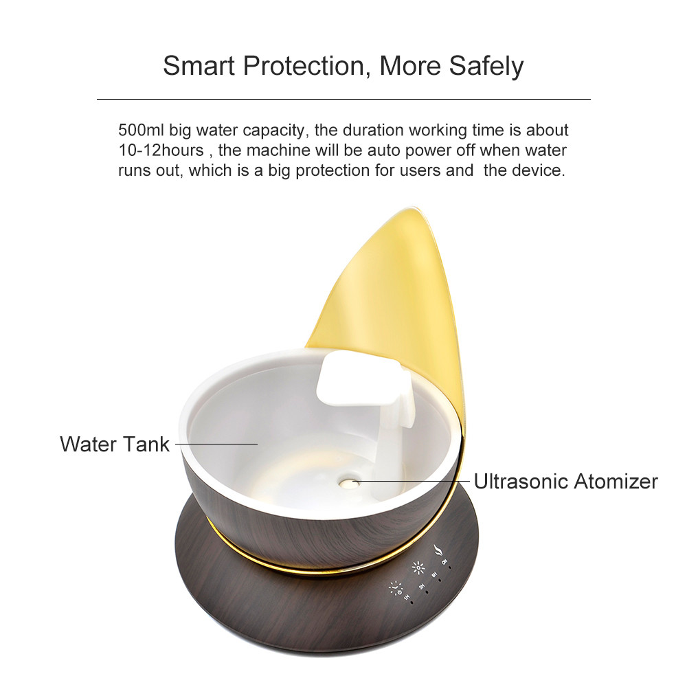 Ultra-Quiet Creative Water Drop Aroma Diffuser for Home Relaxation