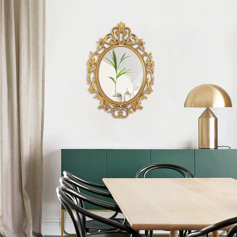 Elegant Classical Oval Retro Mirror for Timeless Home Décor