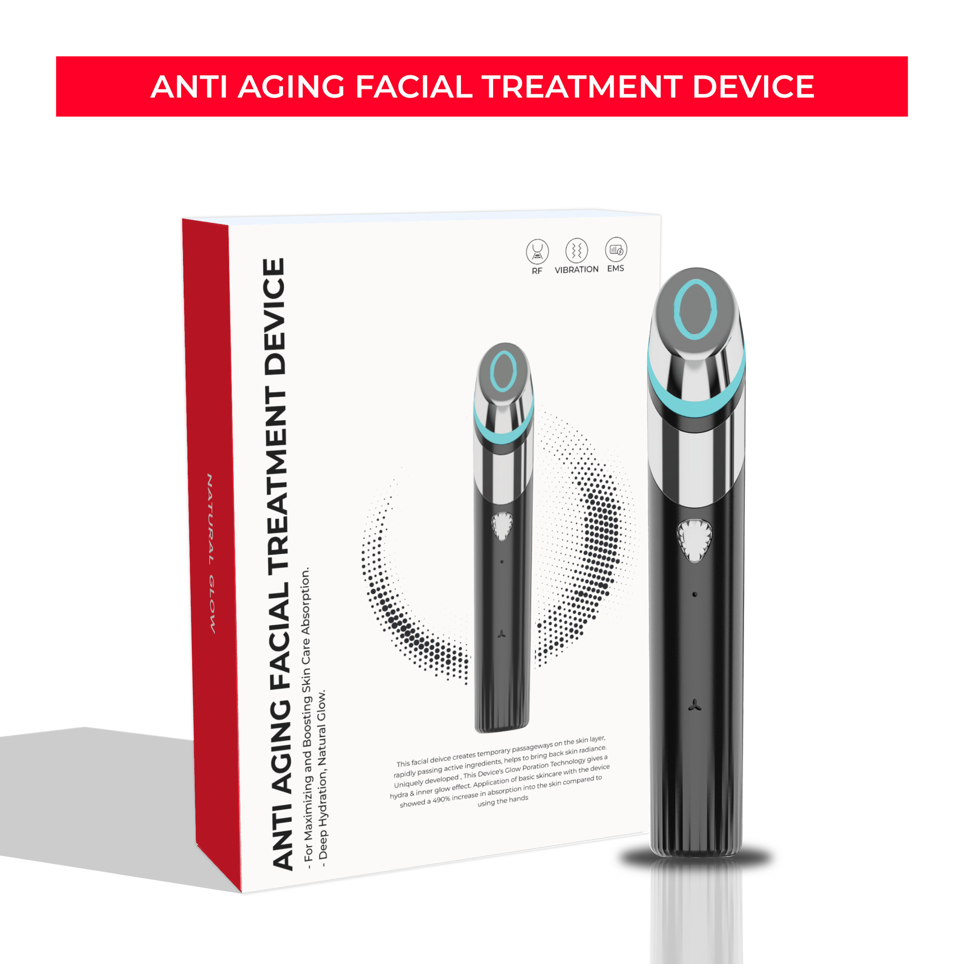 Beauty Instrument for Pore Convergence - EMS Microcurrent Skin Rejuvenation Tool