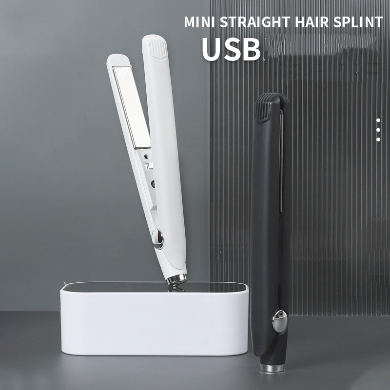 Usb Interface Mini Hair Curler & Straightener - Versatile Dual-Use Hair Tool